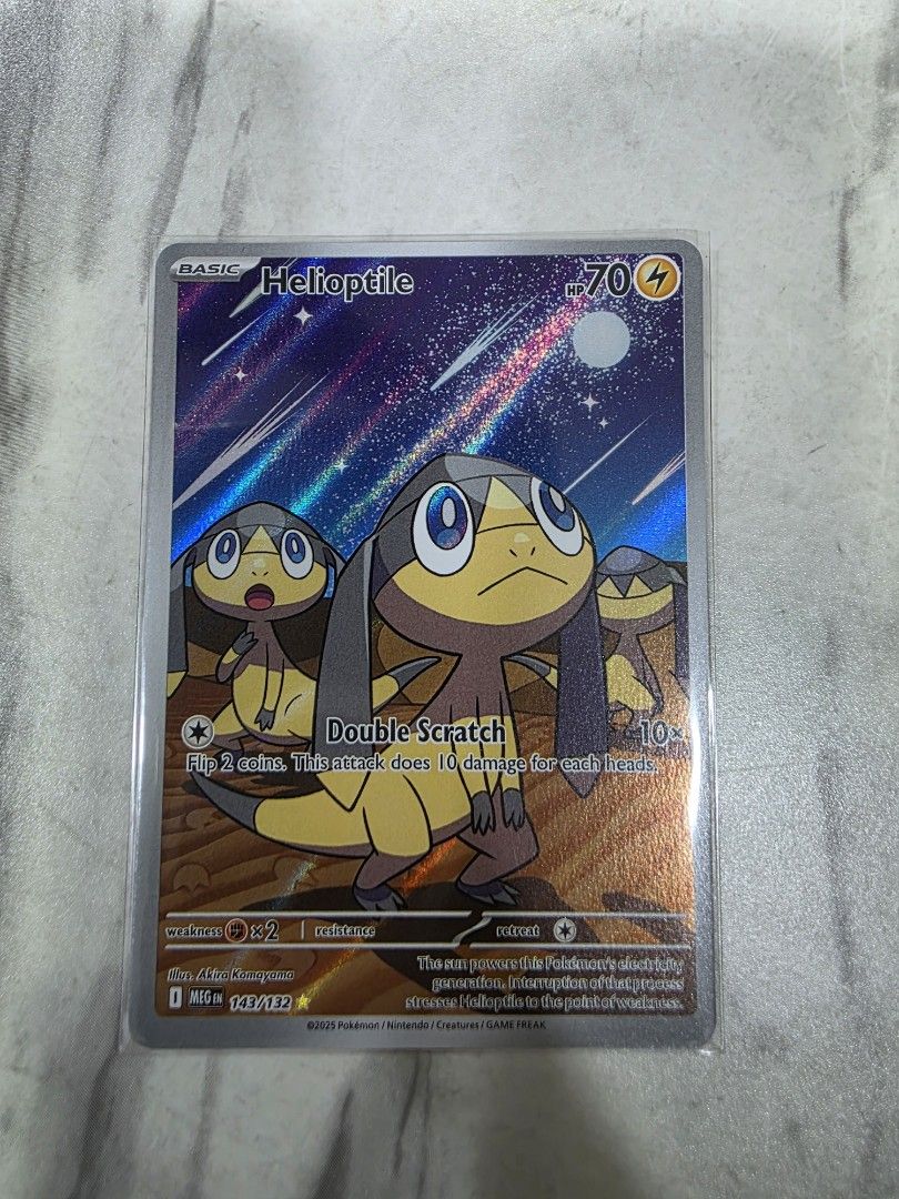 Mint] Helioptile IR 143 (Mega Evolution) MEG Pokemon card, Hobbies & Toys,  Toys & Games on Carousell
