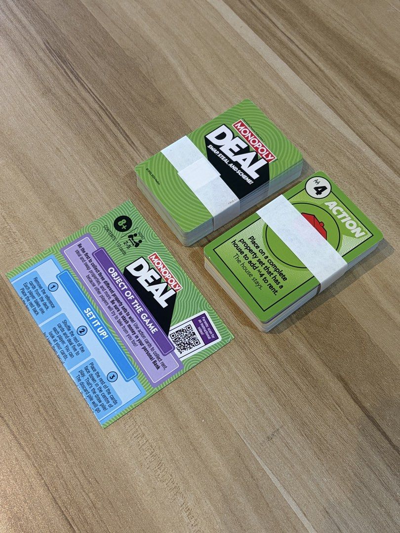 Monopoly Deal Card Game (Category: Board Games & Puzzles) located in Pasig City. Submitted by cash800 (Listing ID 1437901526, Image 3). Description: .