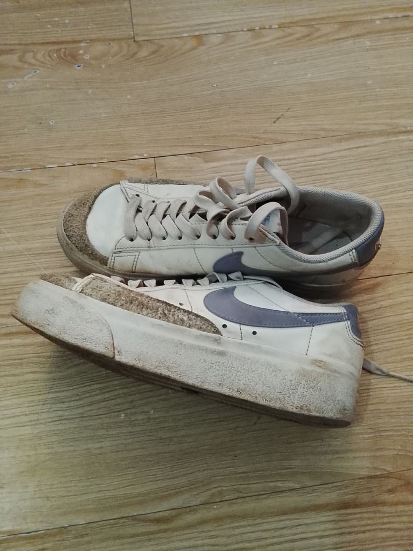 Nike Blazer Low White Blue Sneakers (Category: Sneakers) located in Manila. Submitted by benxnder72437 (Listing ID 1437931301, Image 2). Description: - Nike Blazer Low - Color: White and Blue - Size: US 6, UK 3.5, EUR 36.5, CM 23 - Features Nike logo - Style Code: DJ0292-110 - Made in Indonesia.