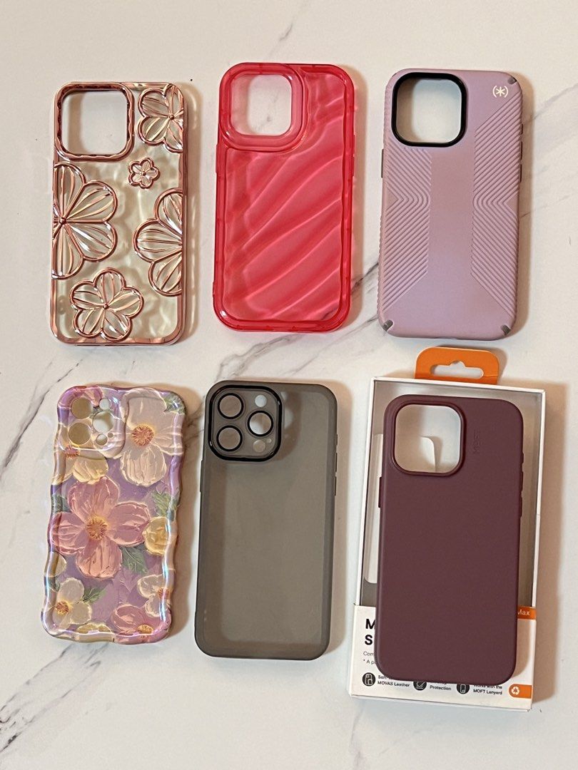 PRELOVED IPHONE 15 PROMAX CASE (Category: Cases & Sleeves) located in Taguig. Submitted by pjmprintsbyrjane (Listing ID 1437776082, Image 1). Description: IPHONE 15 PROMAX PROTECTICE CASE PRELOVED As SET ⚠️SPECK AND MOFT ARE BOTH ORIGINAL ⚠️MOFT ALMOST NEW (halos kakabili lang nun nawala ang phone 🥺) ⚠️4 other cases are generic P700.00 only + sf/df MOD: lbc, sdd, J&T Location: Laguna, taguig(but it depends) MOP: gcash, gotyme ‼️NO RUSH SHIPPING 