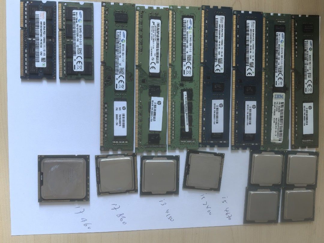 RAM and CPU Components - Various Brands453772458894960640