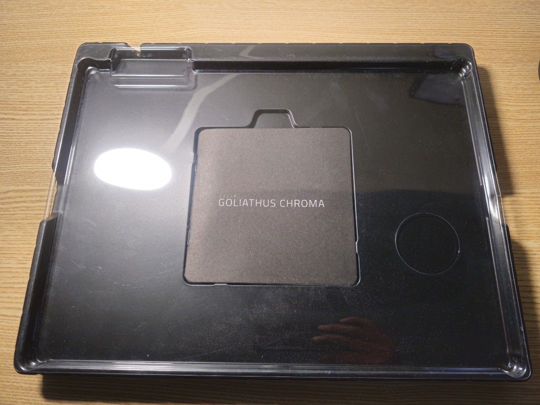 Razer Goliathus Chroma (gaming mousepad) (Category: Computer Parts) located in Manila. Submitted by cgjdeclutter (Listing ID 1437787433, Image 2). Description: Razer Goliathus Chroma ✔ Original ✔ RGB/Chroma lighting working perfectly ✔ Smooth surface, good for gaming and work ✔ No peeling / no major damage Issue: Minimal smudges/signs of use on the pad due to normal usage (see pics) Does not affect performance RFS: Decluttering Price: ₱680 • 📍 T