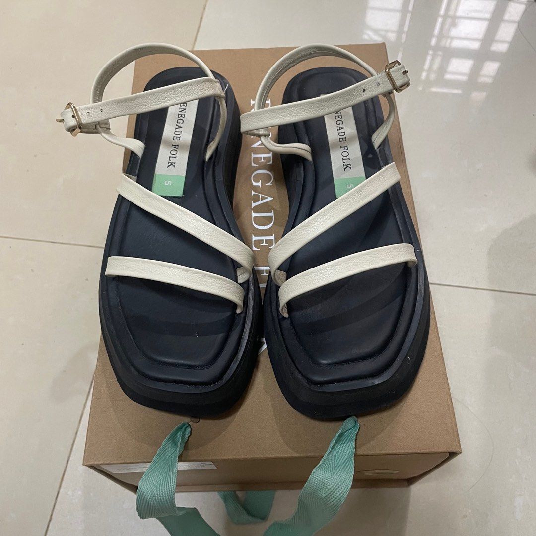 Renegade Folk - Slow Down Slides (5) - Creme (Category: Slippers and slides) located in Malabon City. Submitted by aya.papaya (Listing ID 1437854580, Image 1). Description: → slow down slides in creme → US size 5 → lightly used, in good condition! → original price is 4,490 → still in its original box, so best to have it shipped via grab/lalamove :) → RFS: i loooove these slides but i think i need to size up for a more comfortable fit :(( → MOP: G