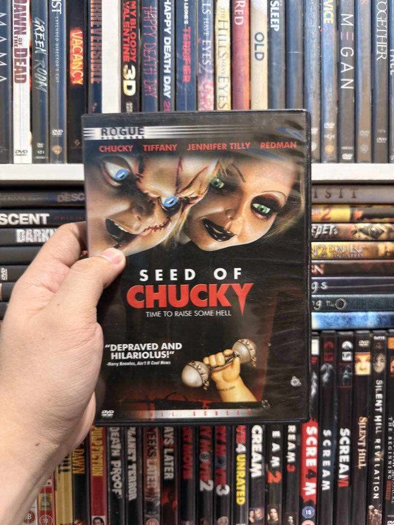 Seed of Chucky DVD (Category: CDs & DVDs) located in Manila. Submitted by daddygojo (Listing ID 1437757357, Image 1). Description: - Seed of Chucky DVD - Features Chucky, Tiffany, and Jennifer Tilly - Get ready for some laughs and scares! - "Depraved and Hilarious!".