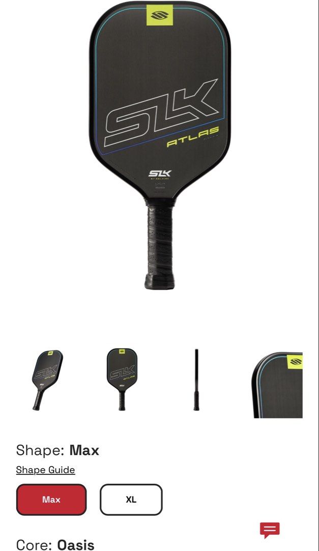Selkirk Atlas Max Paddle (Category: Racket and Ball Sports) located in Quezon City. Submitted by worldofC (Listing ID 1437800604, Image 1). Description: Paddle only Rfs: extra paddle (part of a set).