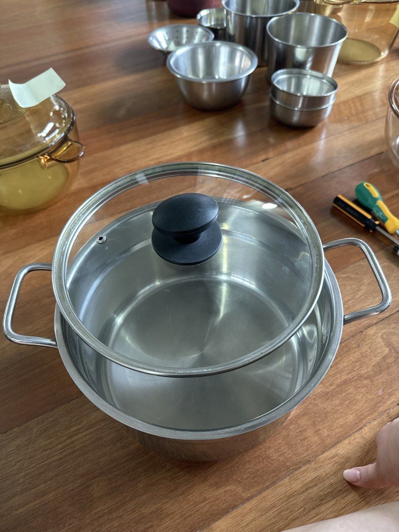 Stainless Steel Pot with Glass Lid
