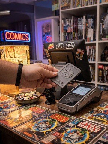 Star Wars Imperial Credit Card (Category: Raw Singles) located in Manila. Submitted by atoyzky (Listing ID 1437919479, Image 1). Description: - Star Wars Imperial Credit Card - Features the Imperial symbol - Black plastic design - Collectible item - Ideal for Star Wars enthusiasts.