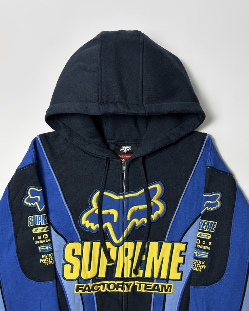 Supreme Fox Racing Zip Up Hoodie (Category: Coats, Jackets and Outerwear) located in Subic. Submitted by grail.stuffz (Listing ID 1437875296, Image 3). Description: Size: Small but fits up to XL boxy Width: 22 inches Length: 26 inches In Excellent Condition. Price do not include shipping fees. Some of the items are thrifted unless stated otherwise. All photos and details are posted. Feel free to DM me if you have any questions. .