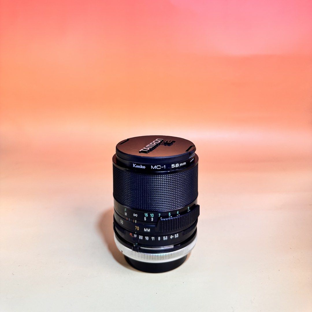 Tamron Adaptall-2 35-70mm f/3.5 CF Macro Lens (Category: Lens & Kits) located in Bulacan. Submitted by orangepixiestixgirl (Listing ID 1437838243, Image 1). Description: ‼️message me on ig, @orangepixiestigirl for inquiries and transactions‼️ ‼️CAN’T REPLY HERE‼️ Tamron Adaptall-2 35-70mm f/3.5 CF Macro Lens —Tamron Adaptall-2 C/FD. Notes: Please refer to the photo of the lens mount provided. The mount type was identified using Google Lens, but I