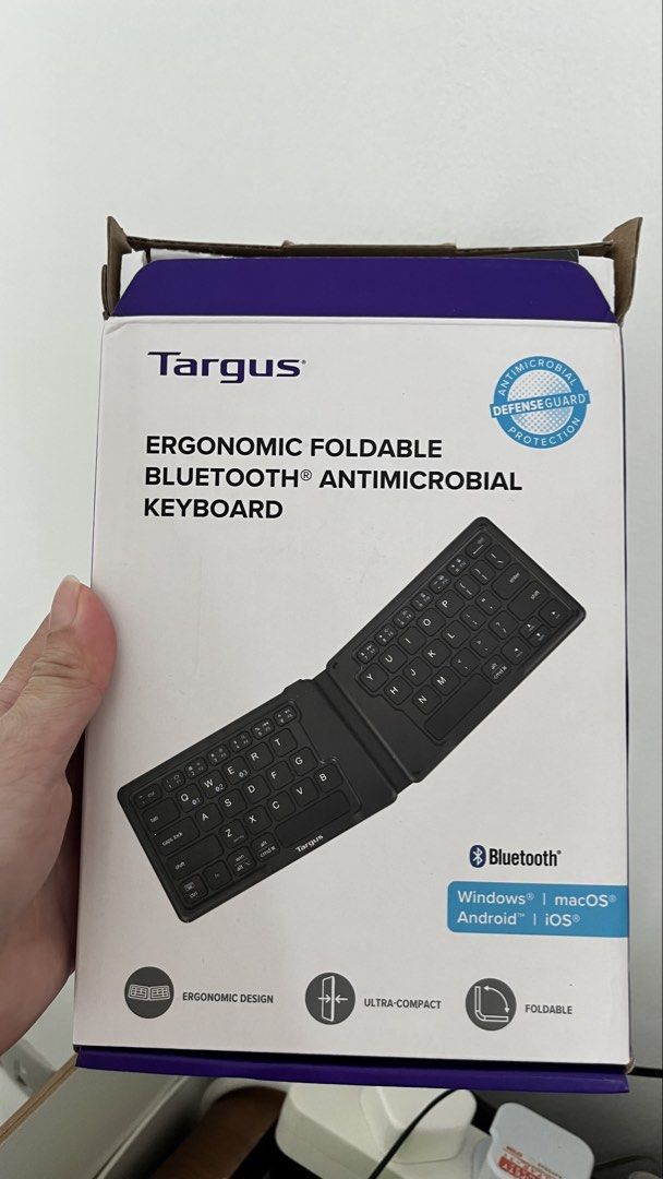 Targus Ergonomic Foldable Bluetooth Antimicrobial Keyboard453902738622392320