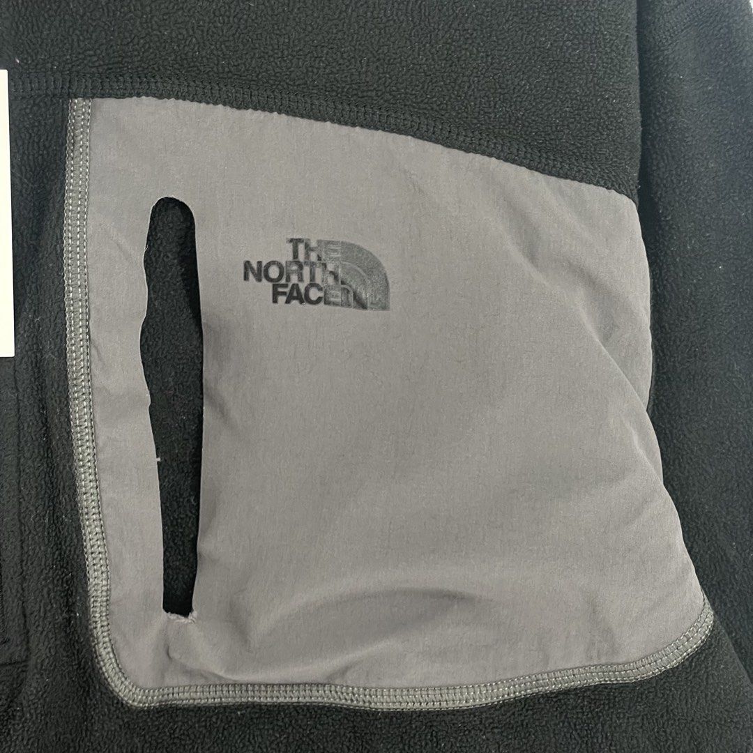 The North Face Quarter Zip Fleece Jacket (Category: Coats, Jackets and Outerwear) located in Mandaluyong City. Submitted by armrhts (Listing ID 1437919871, Image 3). Description: Size: Large Dimensions(inches) •Width: •Length: •Pit to Cuff: Issue: Missing Zipper on the Pocket .