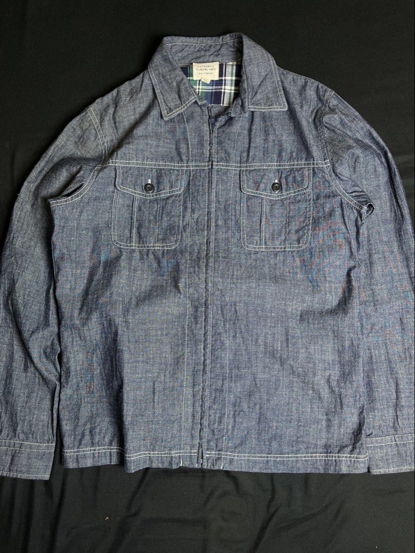 Uniqlo Zip Up Over shirt (Category: Coats, Jackets and Outerwear) located in Makati City. Submitted by angkoljograt (Listing ID 1437921899, Image 2). Description: 26.5x20.5 Medium on tag.