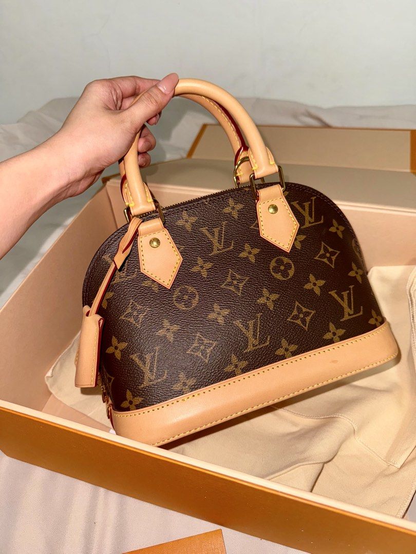 Used LV Alma bb (Category: Luxury Bags & Wallets) located in Del Monte. Submitted by richard.o.yu (Listing ID 1437893063, Image 1). Description: Authentic. Bought from Malaysia Dec. 28, 2024. Used twice only. Complete with receipt. Neg. .