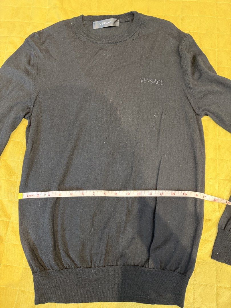 Original Versace Black Sweater (Category: Coats, Jackets and Outerwear) located in Mandaluyong City. Submitted by norbert29 (Listing ID 1437801997, Image 3). Description: - original Versace black sweater original price php 55,000 “You are defined by your clothes; you are what you wear. Rest assured that this item is original. Once you will see the item and you find out that is fake. I will return your money twice the price. Selling this garment a