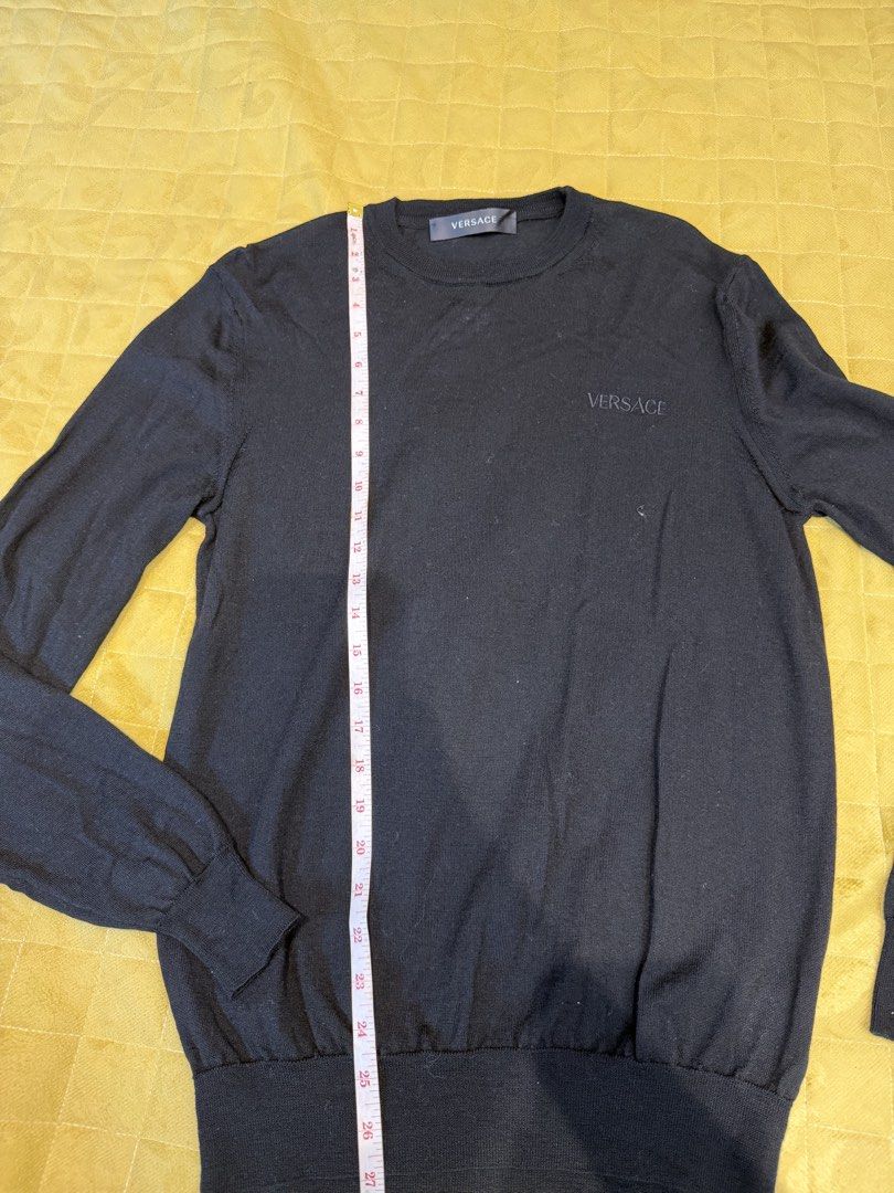 Original Versace Black Sweater (Category: Coats, Jackets and Outerwear) located in Mandaluyong City. Submitted by norbert29 (Listing ID 1437801997, Image 2). Description: - original Versace black sweater original price php 55,000 “You are defined by your clothes; you are what you wear. Rest assured that this item is original. Once you will see the item and you find out that is fake. I will return your money twice the price. Selling this garment a