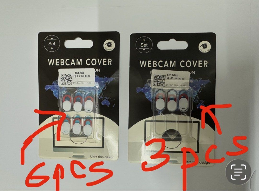 Webcam Cover - Ultra Thin Design - 6+3=9 pcs454164116648775680
