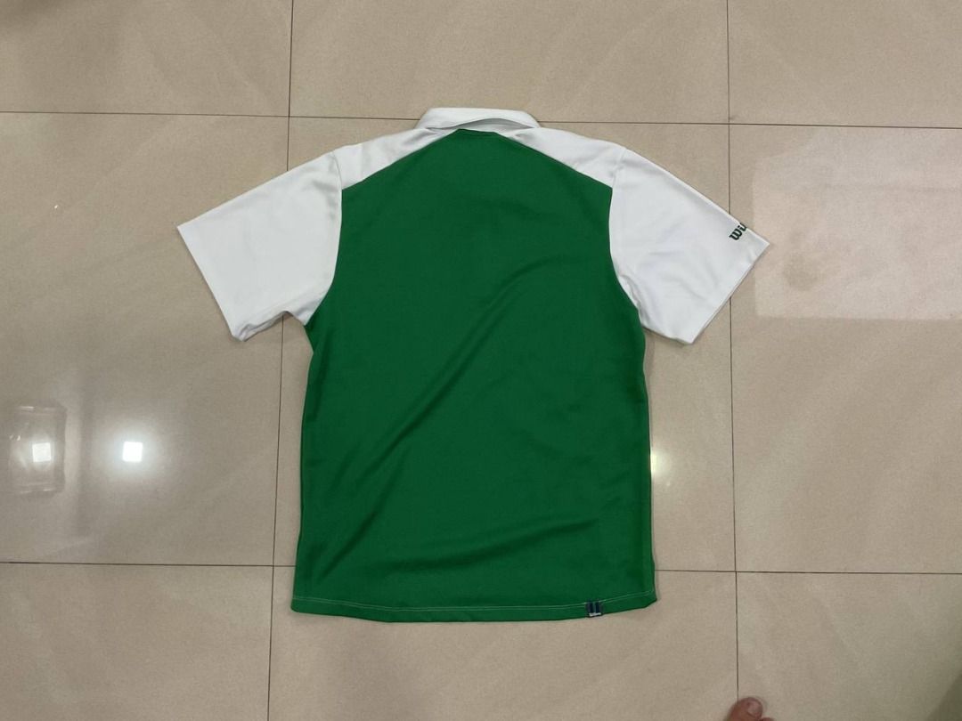 Wilson S-P-P Polo Shirt (Category: Tshirts & Polo Shirts ) located in Manila. Submitted by okeanos (Listing ID 1437782993, Image 2). Description: ⚪🟢 Wilson Performance Polo 🟢⚪ Rare sporty polo with clean color blocking and athletic look. Perfect for golf, tennis, or clean sporty fits. 📏 Best fits Medium 🎨 Color: White / Green 🧵 Lightweight breathable fabric ⭐ Condition: 9/10 Excellent pre-loved • Print/logo still crisp • No major flaws • Rea