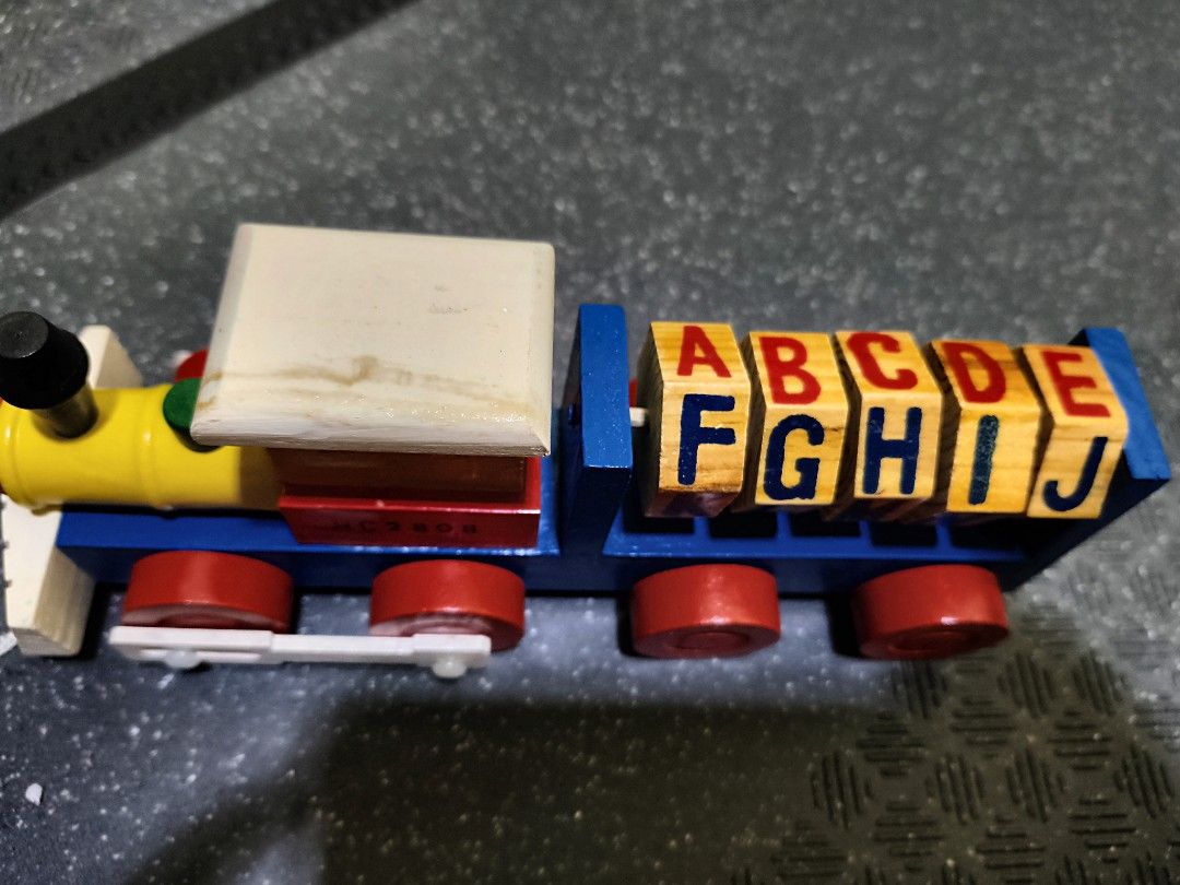 Wooden Alphabet Train Toy (Category: Educational & Learning Toys) located in Caloocan City. Submitted by surplusandbnewshop (Listing ID 1437794174, Image 2). Description: .