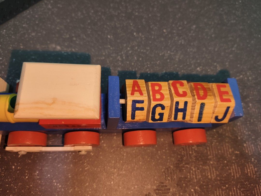 Wooden Alphabet Train Toy (Category: Educational & Learning Toys) located in Caloocan City. Submitted by surplusandbnewshop (Listing ID 1437794174, Image 3). Description: .