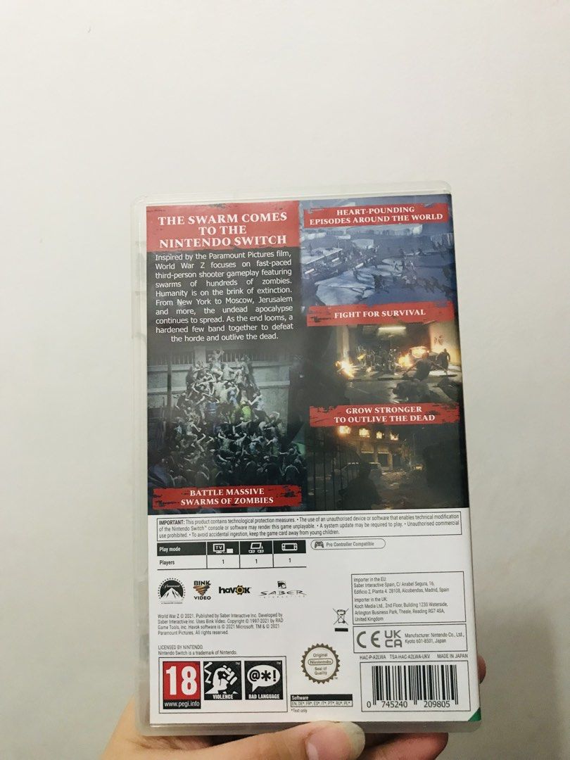 World War Z (Category: Nintendo) located in Angeles City. Submitted by rhoa_piring2803 (Listing ID 1437913852, Image 2). Description: Pmmm.