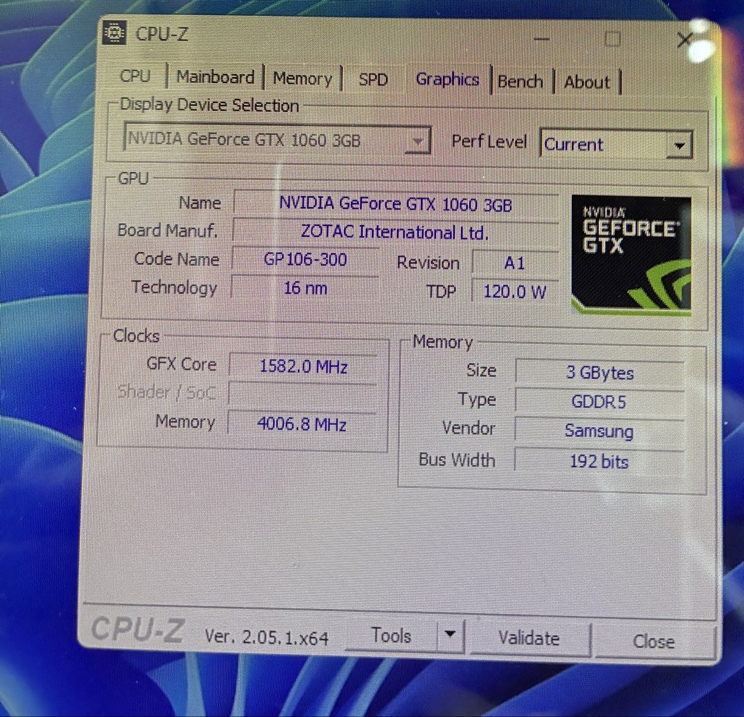 Zotac GeForce GTX 1060 3GB453890652053841921