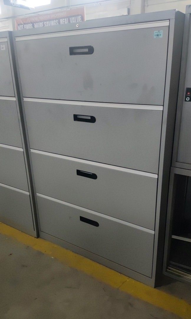 4 drawer lateral (Category: Shelves, Cabinets & Racks) located in Caloocan City. Submitted by michael-j-hmr-caloocan (Listing ID 1437943957, Image 1). Description: good condition pls pm me for inquiry hmr trading haus.