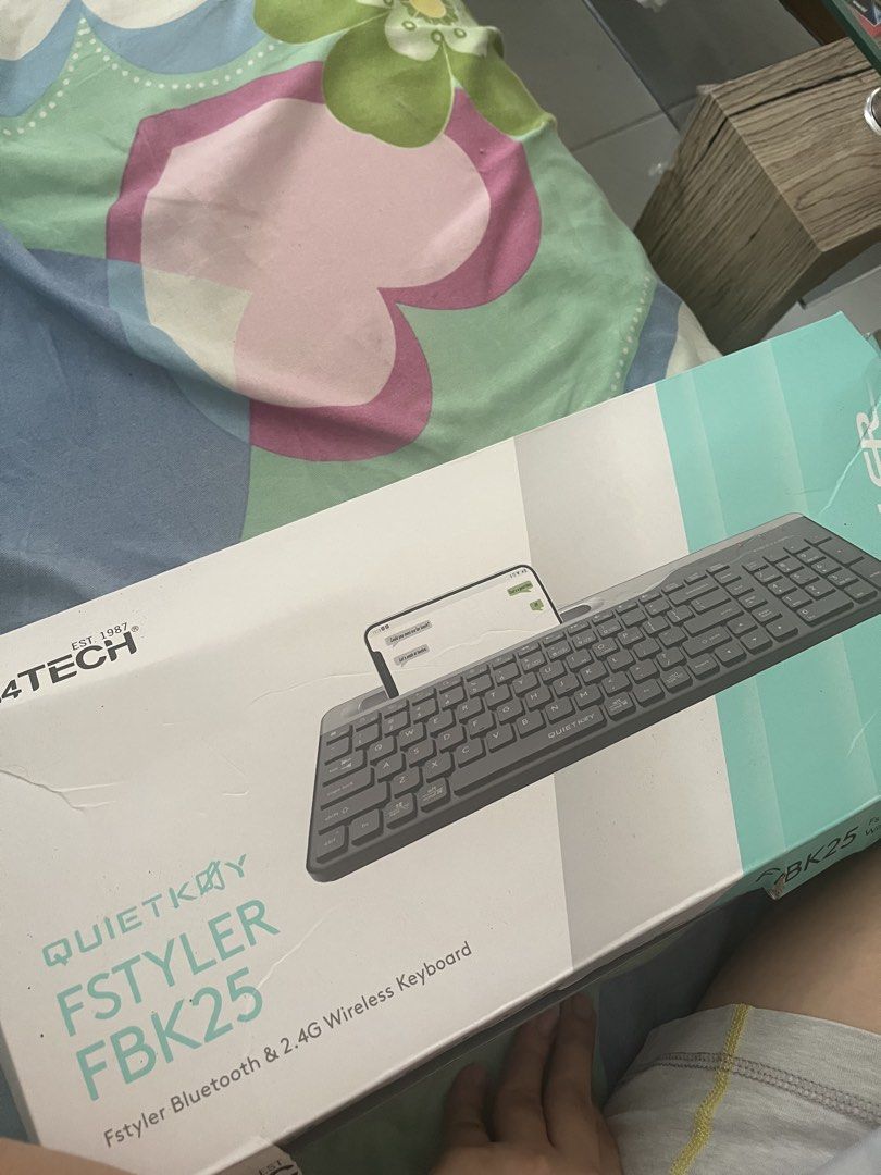 A4Tech Wireless Keyboard (Category: Computer Keyboard) located in Lipa City. Submitted by msmarison (Listing ID 1437969544, Image 3). Description: A4Tech FBK-25 Bluetooth 2.4G Nano USB Receiver Wireless Universal Keyboard Like new No issue Used for 2 months only RFS: Upgrade Loc: Lipa Batangas .