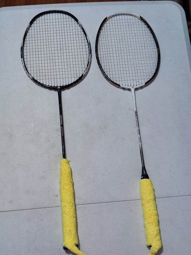 APACS N FORCE 111 & APACS EDGE S10 (Category: Racket and Ball Sports) located in Taguig. Submitted by jamiltech18965 (Listing ID 1438001061, Image 1). Description: AUTHENTIC APACS RACKETS APACS NFORCE 111 (White/Black) Condition 10/10 Strunged with Yonex BG80 (28lbs) Newly Grip APACS EDGE S10 (White/Black) Condition 6/10 Strunged with Apacs Cross Court (27lbs) Newly Grip YONEX BAG Condition 10/10 Selling both for ₱3,000 (slightly negotiable) Reas