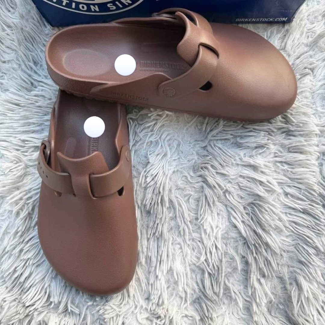 Birkenstock Boston EVA Roast (Category: Slippers and slides) located in Calamba. Submitted by xmhybnd (Listing ID 1437939556, Image 2). Description: S A L E ₱2,999 onlyyy. Plus sf. First to pay basis. Onhand ✨ Boston EVA Roast ●EU 38 NF 📌💯 Legit / Original (money back if proven fake) 📌Brandnew complete w/ box. 📌No Return, No Exchange. Make sure of your size. DM if interested. 📩.