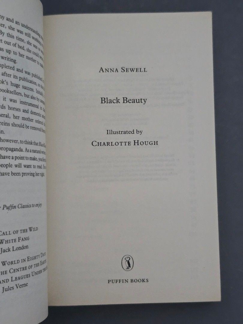 Black Beauty by Anna Sewell (Category: Storybooks) located in Dasmarinas. Submitted by curatedreadsbykat (Listing ID 1438017066, Image 3). Description: ✨ Secondhand ✨ This is a preloved copy so kindly manage your expectations. May have flaws like dents, tanning, foxing, writings, etc. ✨ Kindly swipe left on the picture section of the listing to see the condition of the book..