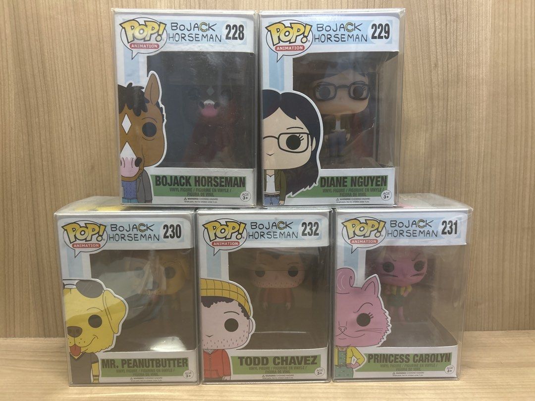 Bojack Horseman Funko Pop Complete Set (Category: Designer & Blind Box Toys) located in Quezon City. Submitted by any.every (Listing ID 1438045924, Image 1). Description: all in good condition sold as set for 12000.