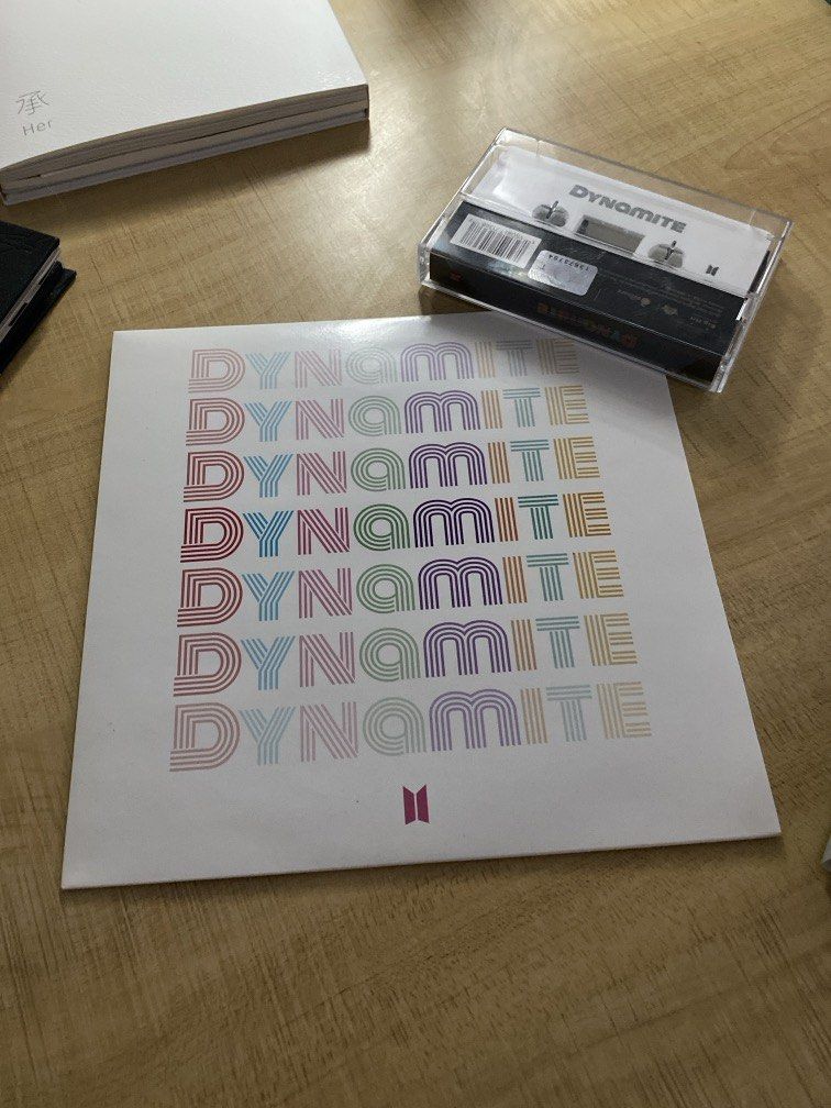 BTS Dynamite Vinyl cassette tape (negotiable) (Category: CDs & DVDs) located in Manila. Submitted by biawearspreloved (Listing ID 1438076674, Image 1). Description: Format: 7-inch LPSpeed: 45 RPM.