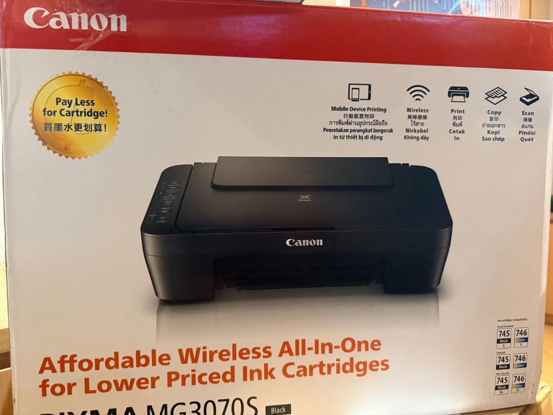 Canon PIXMA MG3070S Basic All-In-One Printer MG3070454730875457382400