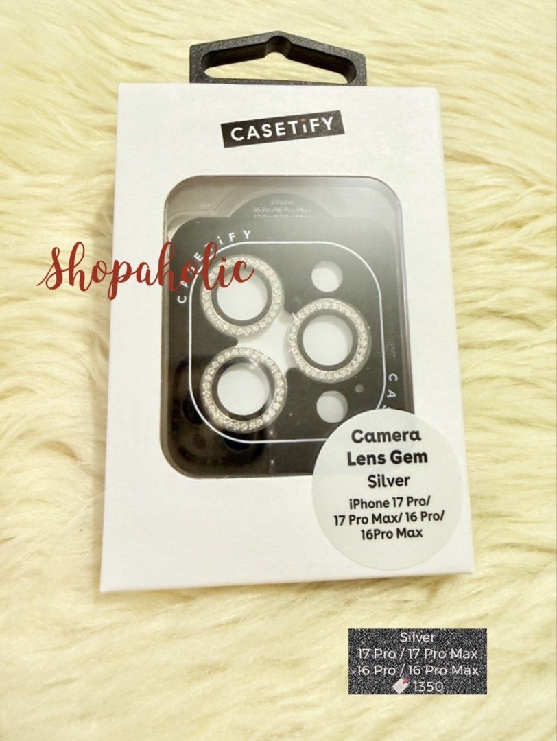 Casetify Camera Lens Gem Protector Silver Iphone 17 Pro Max / 17 Pro / 16 Pro Max / 16 Pro (Category: Cases & Sleeves) located in Caloocan City. Submitted by shopaholic.nej (Listing ID 1438041553, Image 1). Description: New. Authentic. For 17 Pro / 17 Pro Max / 16 Pro / 16 Pro Max 📍North Caloocan 💰Gcash / BPI / Maribank (Seabank) 🚚 grab/lalamove/J&T (no shapi checkout) .