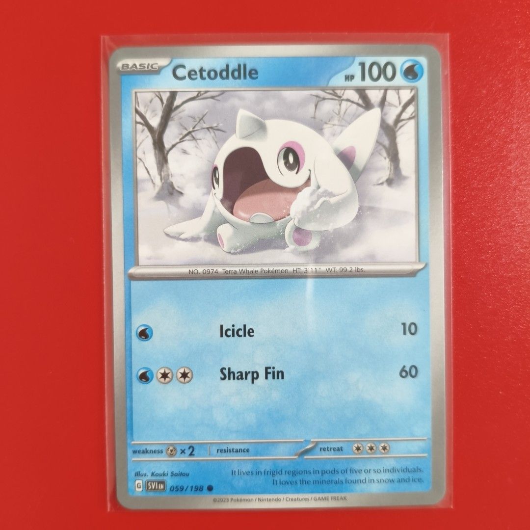 Cetoddle #59 Pokemon Card - 059/198 Scarlet & Violet, Hobbies & Toys, Toys  & Games on Carousell