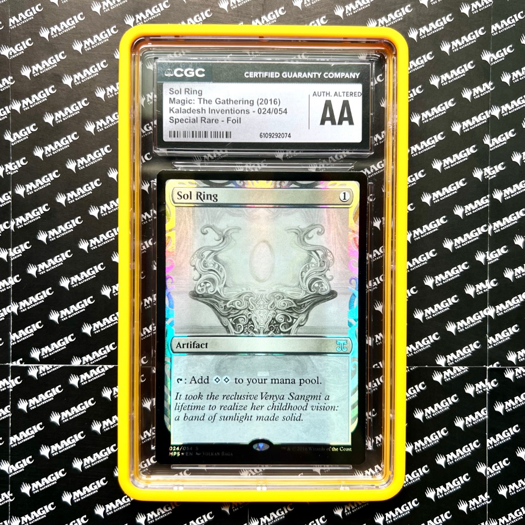 【CGC Authentic Altered】Sun-Faded Sol Ring #024/054 • Masterpiece Series ...