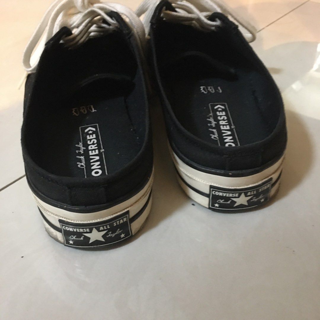 Converse Chuck Taylor Mule Slip On Black | 11US (Category: Sneakers) located in Makati City. Submitted by closetgirlph (Listing ID 1438023796, Image 3). Description: • Used once only • no side cracks • Size: US 12, UK 10, EUR 44.5 • MOP: GCash/Maya • Loc: Las Piñas • Shipping via Lalamove or J&T.