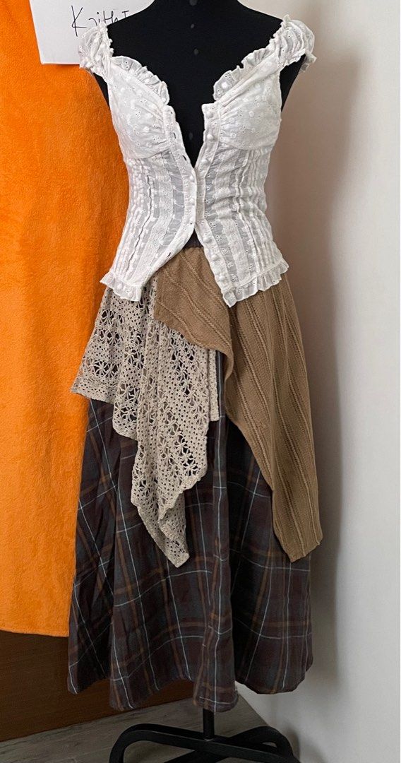 Cottagecore fairy grunge curated set (Category: Sets or Coordinates) located in Dumaguete. Submitted by kikai.thrifts (Listing ID 1438026152, Image 1). Description: Preloved clothes Best fit for S Indiv prices: Top - 200 Skirt - 150.