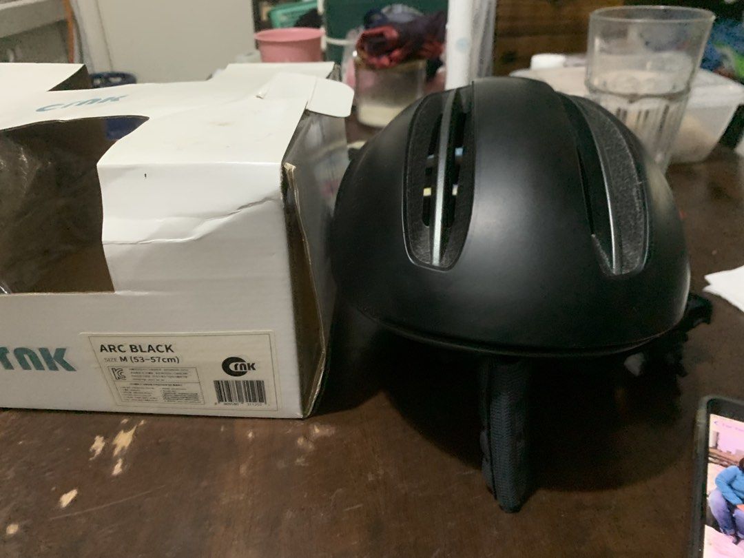 Crnk ARC helmet (Category: Bicycles) located in Manila. Submitted by bongz72 (Listing ID 1437945428, Image 1). Description: No Low ballers please Aero road/gravel bike helmet Like new used 2x only Women’s fit, size is smaller than the usual or one size smaller than the standard helmets. Medium fits like small/xs Box, plastic still intact. Magnetic strap release. Bought bnew 3850 No dent, crash, scratch. like new condition. .