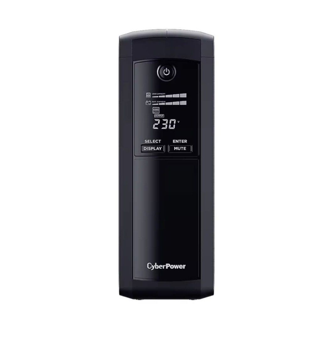 CyberPower VP1600ELCD UPS (Category: Other Accessories) located in Imus. Submitted by urbandealsph (Listing ID 1438093291, Image 3). Description: CyberPower UPS VP1600ELCD 1600VA/960W 2 Years Warranty SERIES FEATURES • Line-interactive UPS Topology • Energy Saving Technology • Generator Compatible • Automatic Voltage Regulation (AVR) • LCD Status Display • High-speed Ethernet Data Transmission • USB Connectivity Port • Surge and Spike Protection 