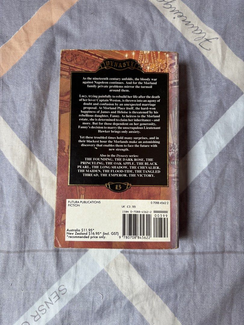 Dynasty The Regency by Cynthia Harrod-Eagles (Category: Storybooks) located in Cabuyao City. Submitted by luvlexaa (Listing ID 1437955343, Image 2). Description: - Title: Dynasty: The Regency - Author: Cynthia Harrod-Eagles - Genre: Fiction - Publisher: Futura Publications - Part of the Dynasty series DECLUTTERING BOOKS 📚 - The Road to Yesterday by L.M. Montgomery - Far From the Madding Crowd by Thomas Hardy - A Laodicean by Thomas Hardy - Regen