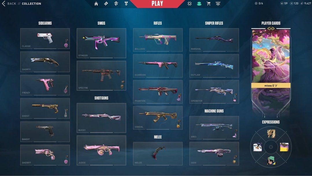 FS: Personal Valo Account ✴︎˚｡⋆ (Category: Game Gift Cards & Accounts) located in General Trias. Submitted by misousoup (Listing ID 1438020285, Image 1). Description: peak rank: Diamond current: Gold RFS: quitting Total Spent: roughly 61k php (can provide receipt for proof) Asking Price: 17,500 (negotiable) Bundles bought: -Mystbloom 1 -Valiant Hero -SOL 1 -Ignite Bundle -Duos Bundle •11 premium skins •6 knife skins (has ignite fan- limited) •che