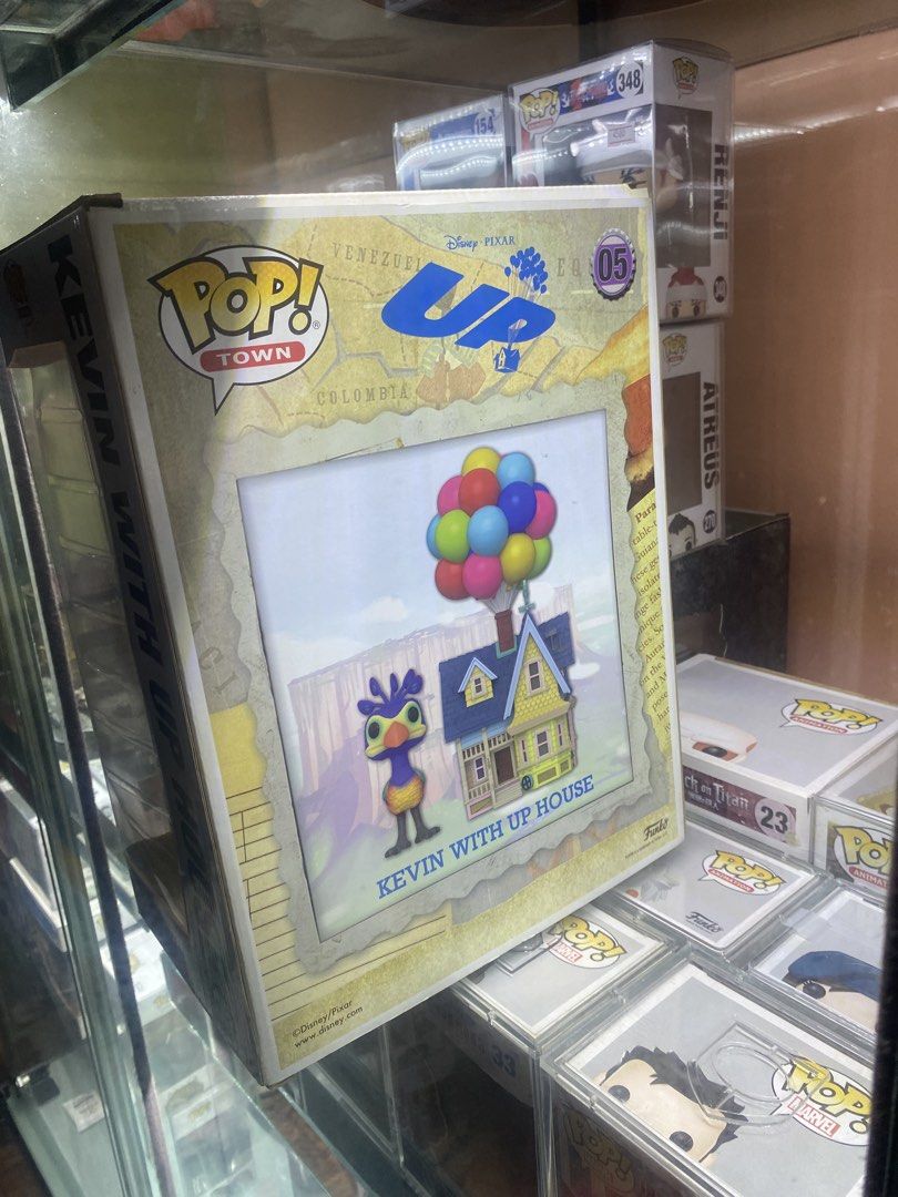 Funko Pop! Town: Kevin with Up House (Category: Designer & Blind Box Toys) located in Taguig. Submitted by diannkalang (Listing ID 1438090429, Image 2). Description: - Funko Pop! Town figure: Kevin with the Up House - From Disney Pixar's 'Up' - Limited edition - In original packaging - Box art: Kevin and the Up House with balloons - Back of box: Matching image angono rizal lalamove ready.