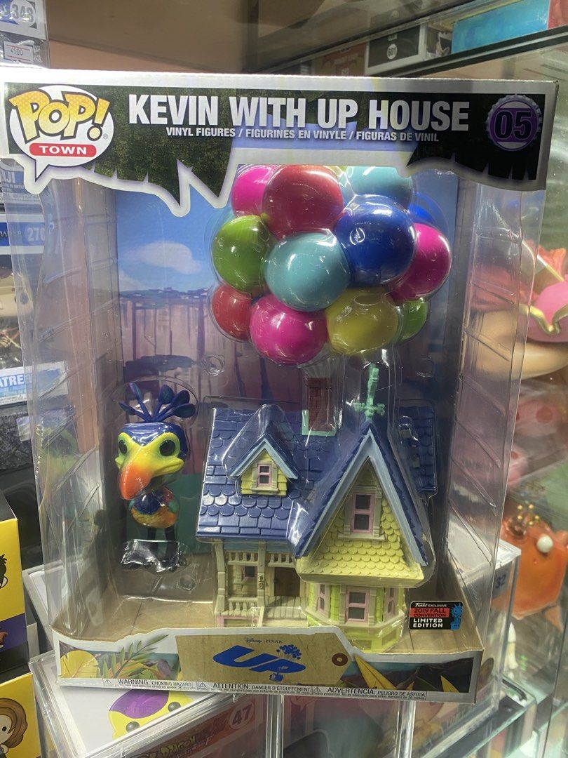 Funko Pop! Town: Kevin with Up House (Category: Designer & Blind Box Toys) located in Taguig. Submitted by diannkalang (Listing ID 1438090429, Image 1). Description: - Funko Pop! Town figure: Kevin with the Up House - From Disney Pixar's 'Up' - Limited edition - In original packaging - Box art: Kevin and the Up House with balloons - Back of box: Matching image angono rizal lalamove ready.