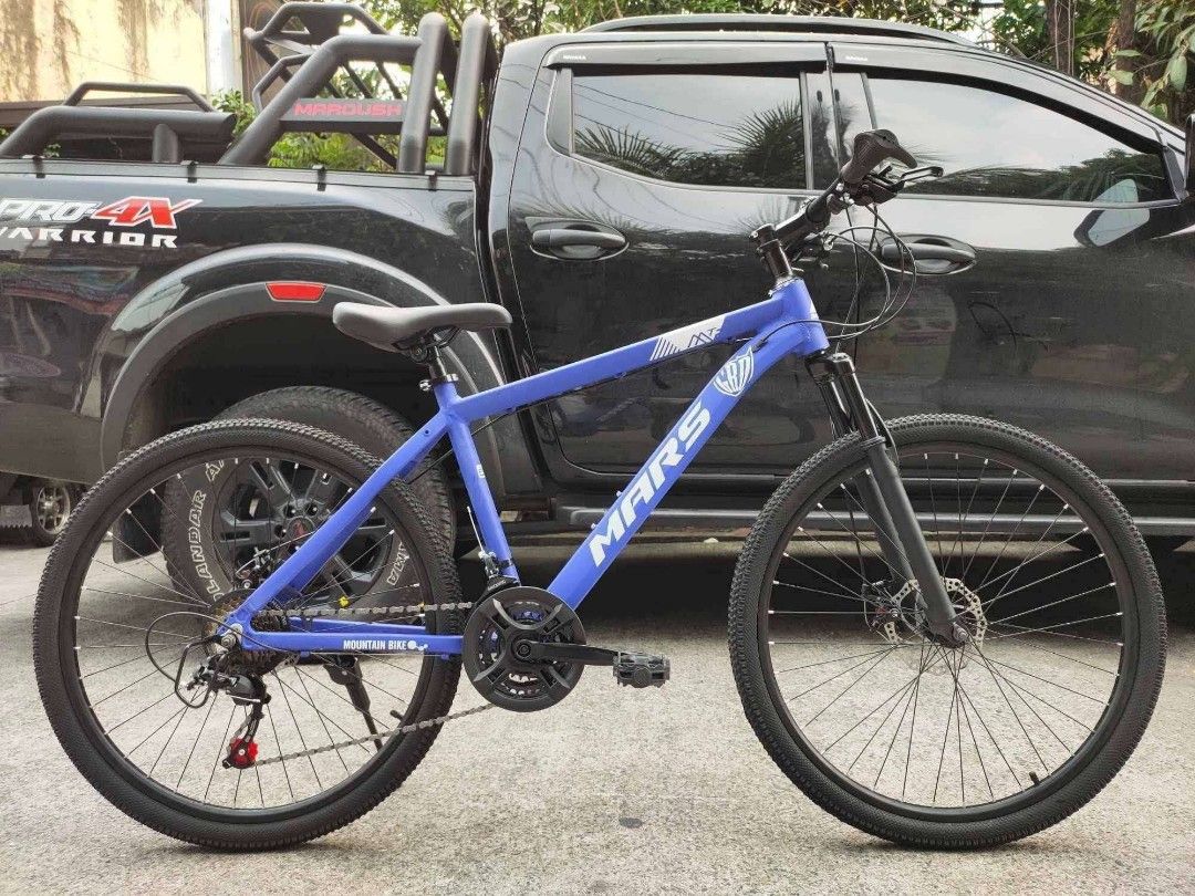 Garuda mars alloy mtb 26er (Category: Bicycles) located in Antipolo. Submitted by graceellaolshope (Listing ID 1438092430, Image 2). Description: ONHAND NA ULIT‼️PINAKAMURANG MTB ALLOY 26ER 😱👌 👉GARUDA MARS 3X8 ALLOY MTB 26ER ✅FREE ASSEMBLE Price ▪️ 4,999 AVAILABLE COLOR ✅Maroon ✅Blue ✅Black blue ✅Black red SPECS: 👇👇👇 ▪️TIRE SIZE: 26ER ▪️Alloy Frame ▪️Internal cabling ▪️Alloy Reflectorize rim ▪️Alloy stem ▪️3x8 (24speed) ▪️FD RD Shinamg ▪️Me