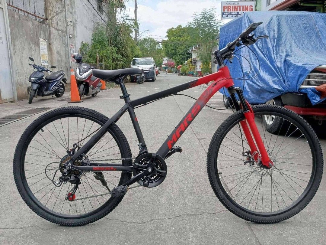 Garuda mars alloy mtb 26er (Category: Bicycles) located in Antipolo. Submitted by graceellaolshope (Listing ID 1438092430, Image 1). Description: ONHAND NA ULIT‼️PINAKAMURANG MTB ALLOY 26ER 😱👌 👉GARUDA MARS 3X8 ALLOY MTB 26ER ✅FREE ASSEMBLE Price ▪️ 4,999 AVAILABLE COLOR ✅Maroon ✅Blue ✅Black blue ✅Black red SPECS: 👇👇👇 ▪️TIRE SIZE: 26ER ▪️Alloy Frame ▪️Internal cabling ▪️Alloy Reflectorize rim ▪️Alloy stem ▪️3x8 (24speed) ▪️FD RD Shinamg ▪️Me