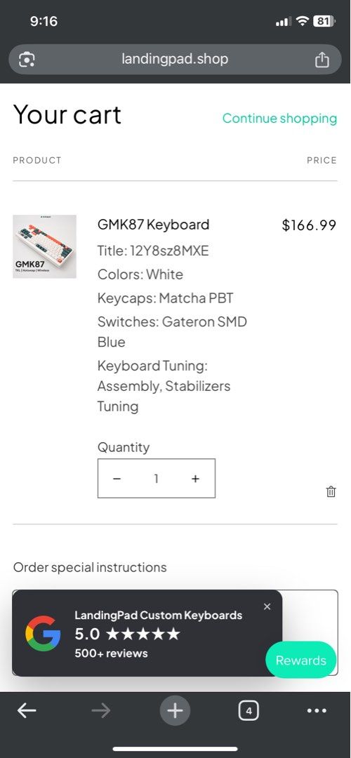 GMK87 Custom Mechanical Keyboard - White454842107120199683