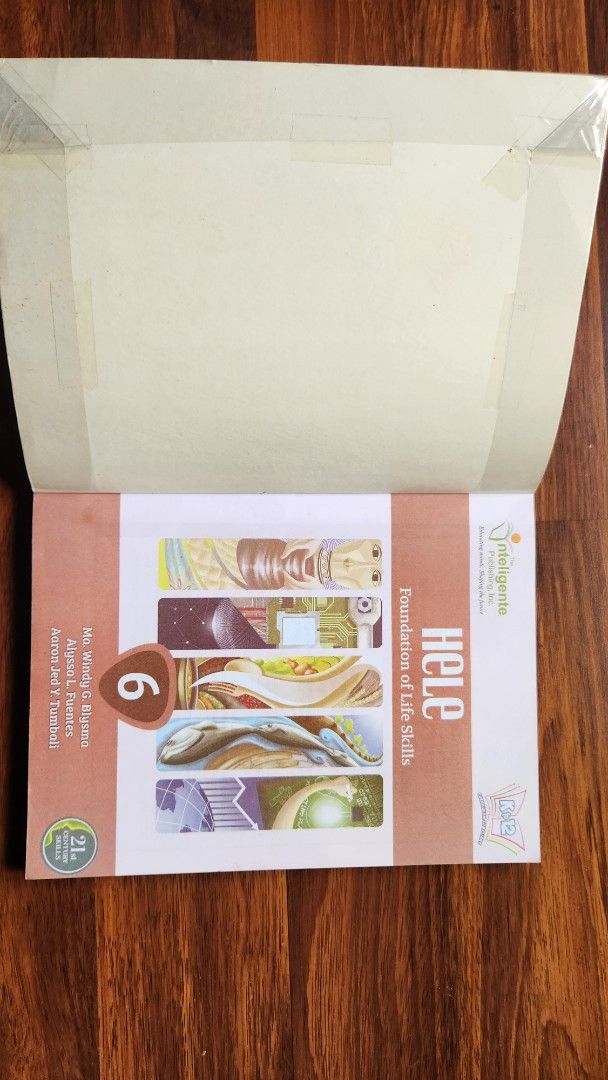 Grade 6 HELE School Textbook (Category: Textbooks) located in Manila. Submitted by vl_ris (Listing ID 1438081933, Image 2). Description: > Used once. Little to no writings > Plastic Covered > MOD: Lalamove > MOP: Gcash - Grade 6 HELE Foundation of Life Skills textbook.