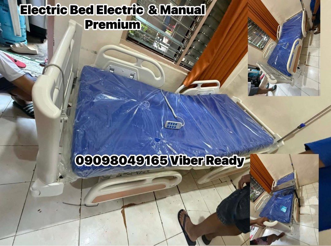 Hospital Bed Electric & Manual (Category: Medical Supplies & Tools) located in Quezon City. Submitted by indaytals (Listing ID 1438084383, Image 2). Description: ✅Electric And Manual Hospital bed ✅Foldable ✅High Quality ✅heavy Duty ✅Brandnew Same Day Delivery #electricmanualbed #hospitalelectricbed #3functionhospitalbed #medicalbed #bedforhomeuse.