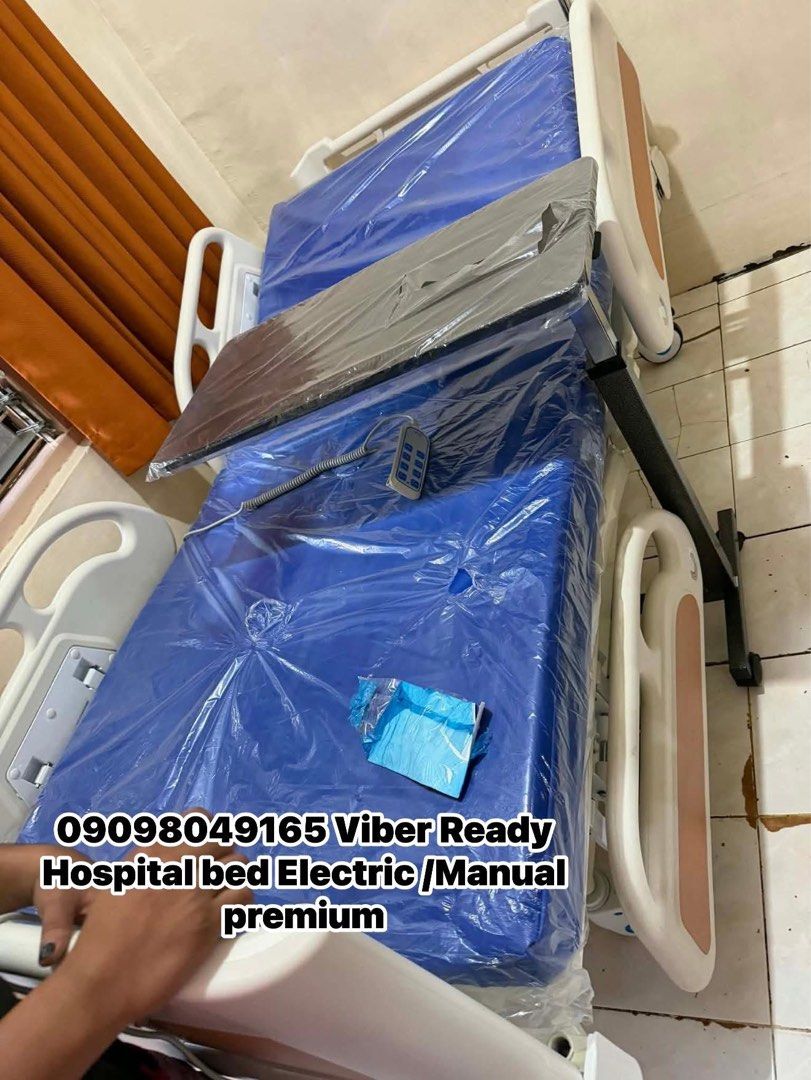 Hospital Bed Electric & Manual (Category: Medical Supplies & Tools) located in Quezon City. Submitted by indaytals (Listing ID 1438084383, Image 1). Description: ✅Electric And Manual Hospital bed ✅Foldable ✅High Quality ✅heavy Duty ✅Brandnew Same Day Delivery #electricmanualbed #hospitalelectricbed #3functionhospitalbed #medicalbed #bedforhomeuse.